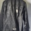 Black Distressed Denim Jacket (Fits M/L)