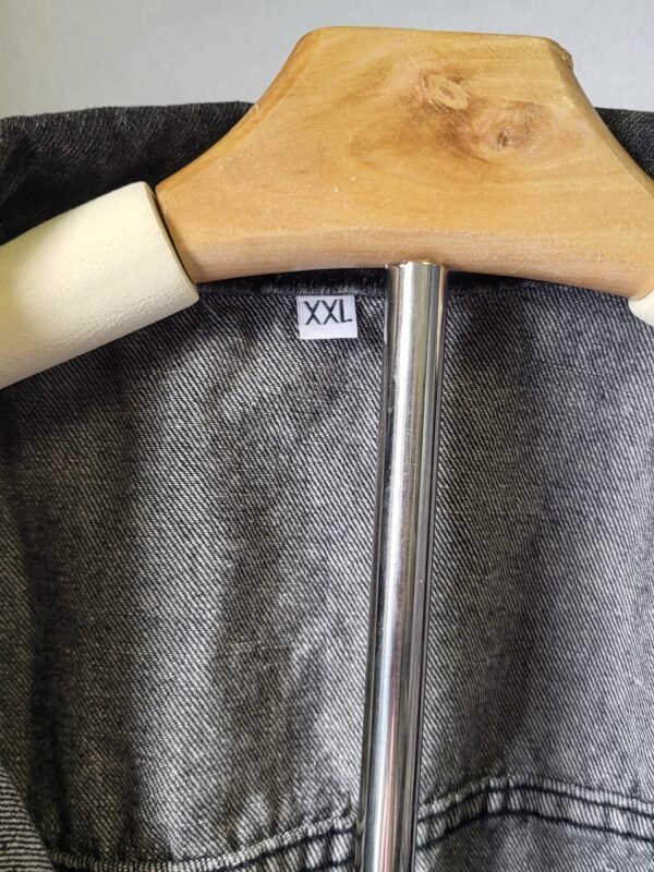 Black Distressed Denim Jacket (Fits M/L)