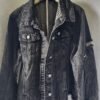 Black Distressed Denim Jacket (Fits M/L)